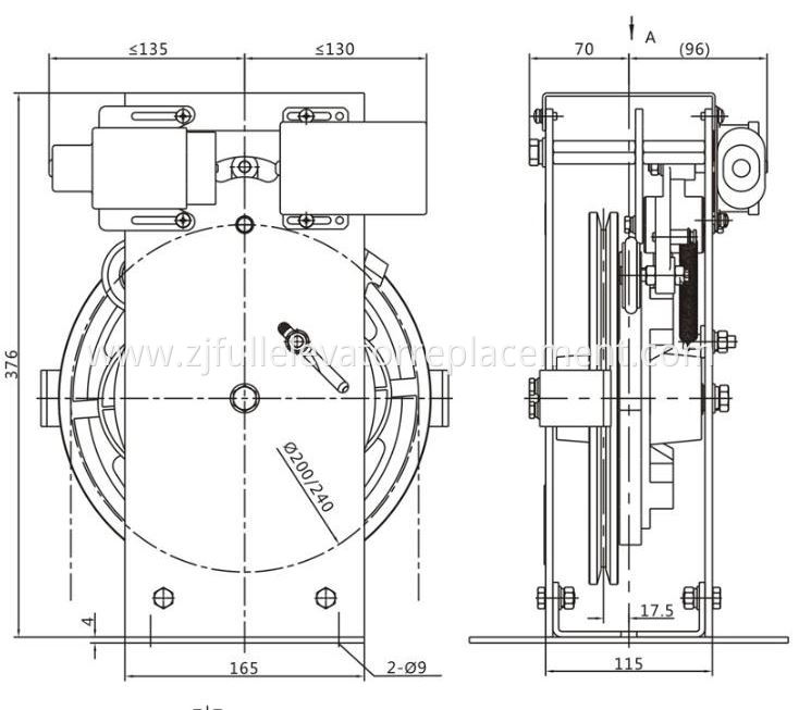 Two Way MRL Elevator Overspeed Governors OSR-UN-187